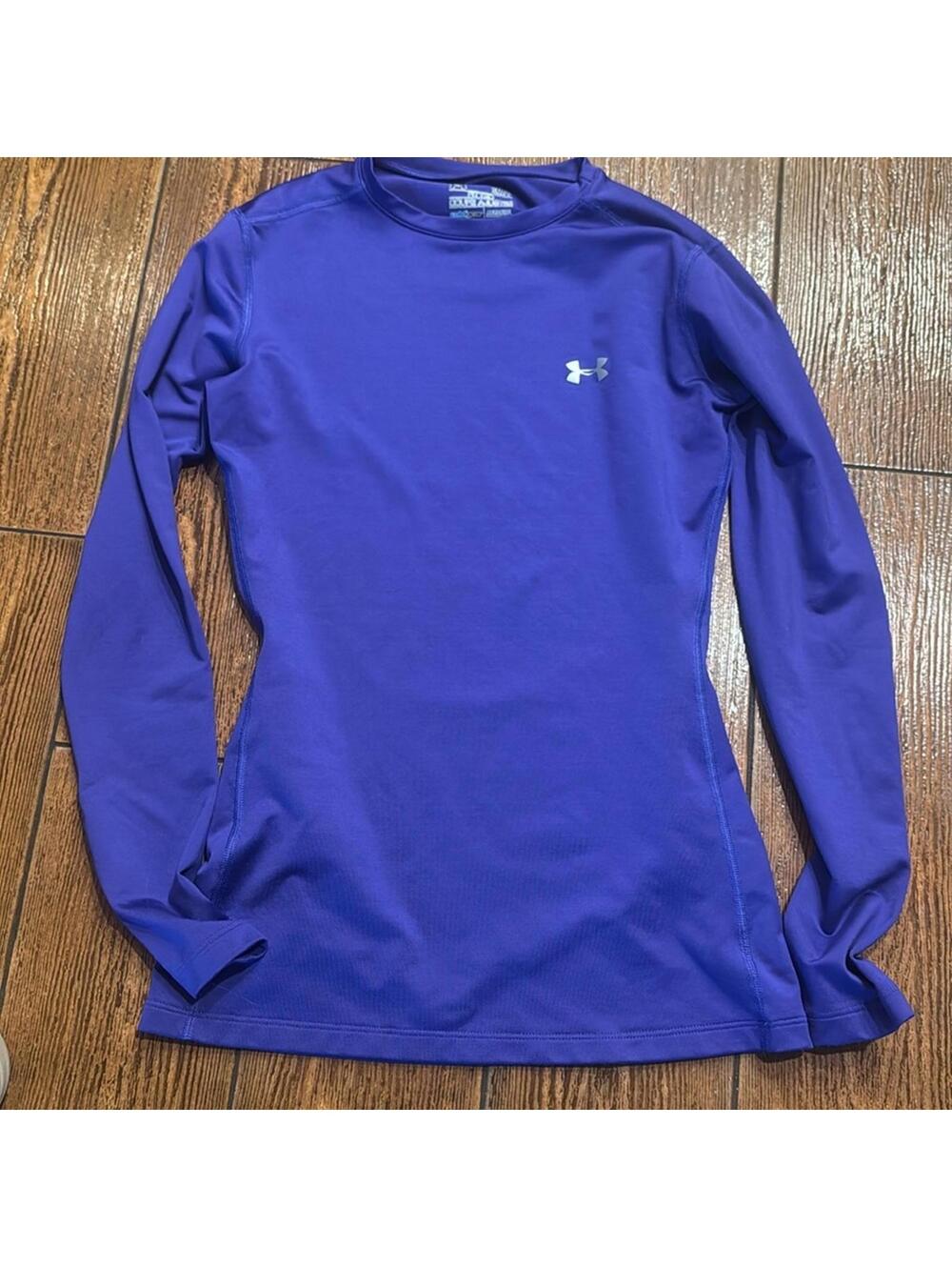 UNDER ARMOUR COLD GEAR PURPLE FITTED SHIRT size small